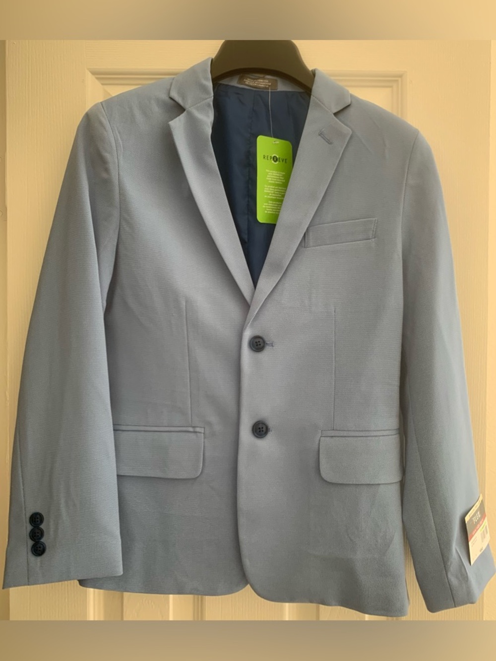NWT Youth big Boys classic Van Heusen Flex Blue Suit jacket Blazer size 14